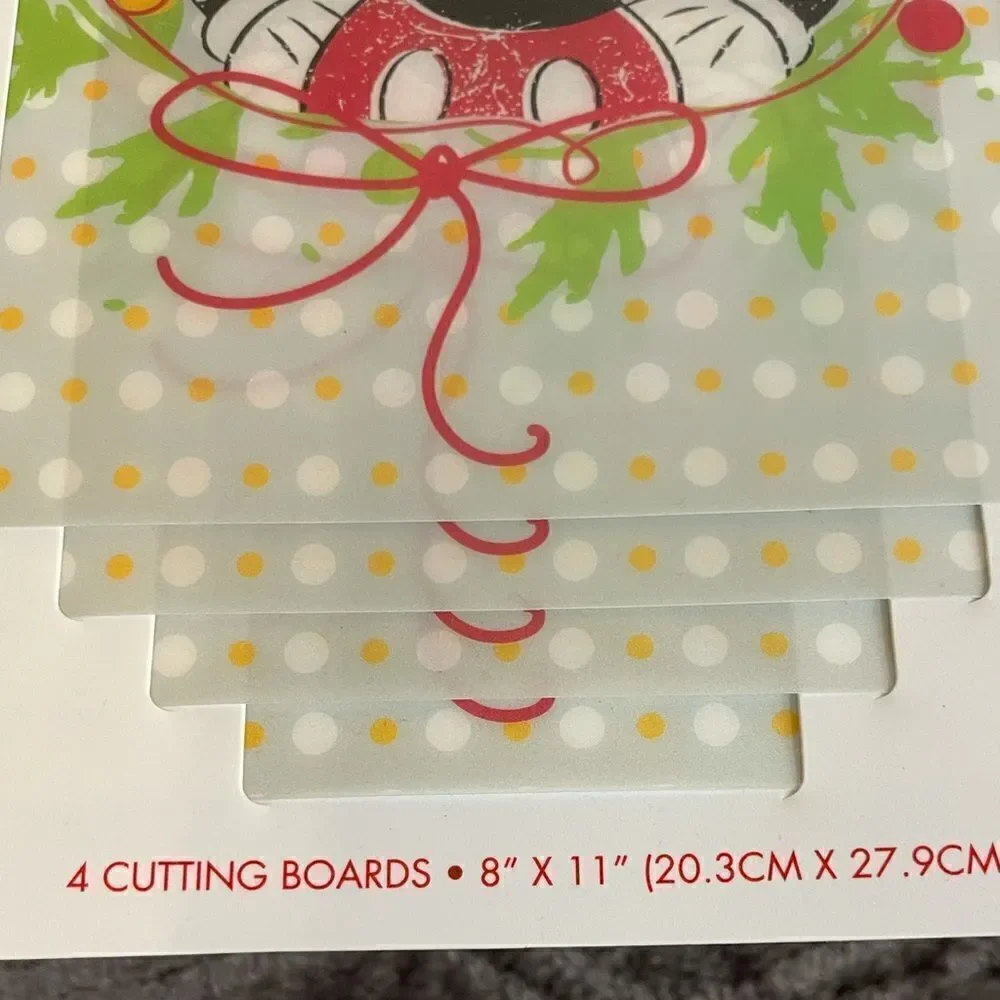 Disney Mickey Mouse Christmas flexible cutting boards set of 4 NWT